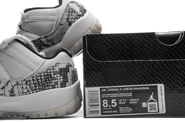 Jordan Bone Low Light 11 Retro  Snake CD6846-002 0414